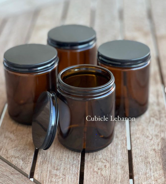 Amber Glass Jars