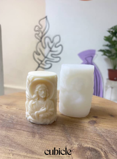 Jesus Engraved Candle Mold