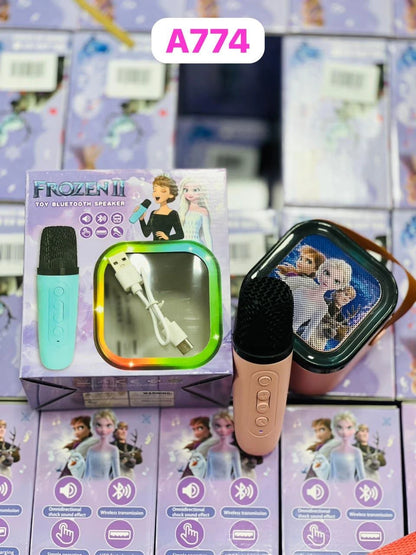 Kids karaoke mic speaker with LED lights in Frozen design - Cubicle LB