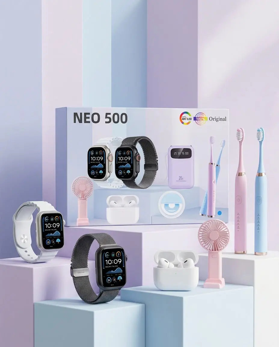 NEO 500 Gift Set – Smartwatch, Earbuds & Accessories