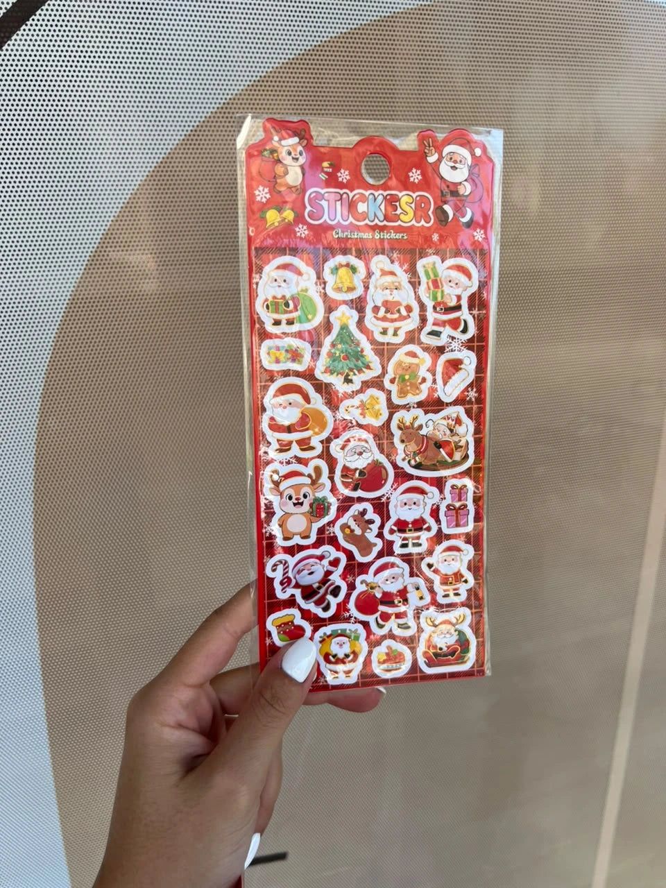 Christmas sticker sheet with Santa and reindeer designs - Cubicle LB