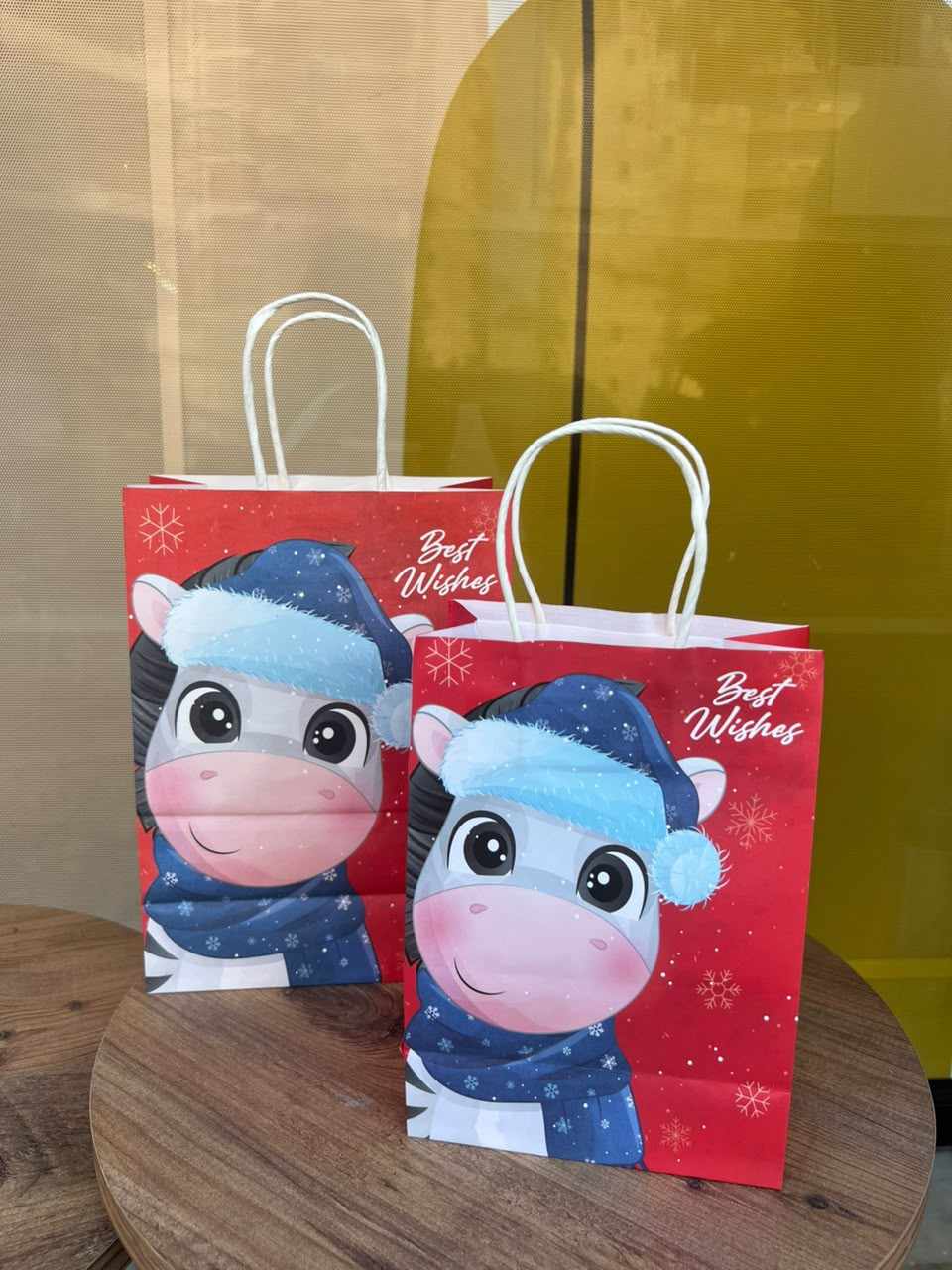 Cow Print Christmas Gift Bags - Cubicle Home LB