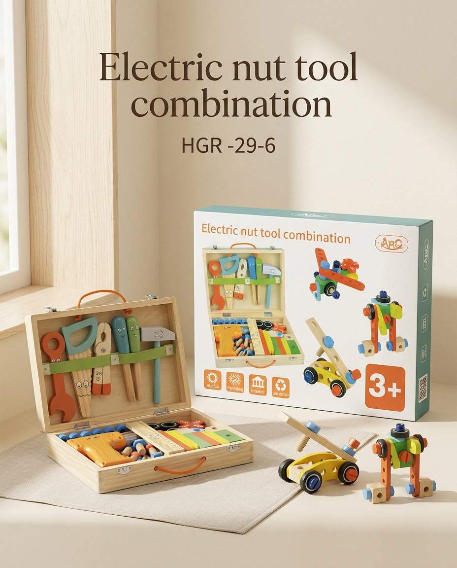 Electric Nut Tool Set Toy for Kids - Cubicle Home LB