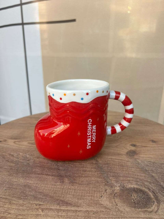 Red Christmas Boot Mug - Cubicle Home LB