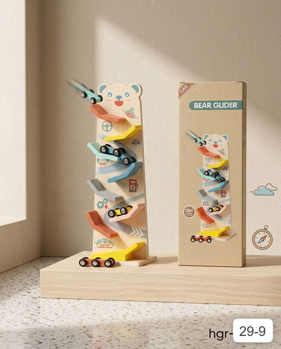 Wooden Bear Glider Toy - Cubicle Home LB
